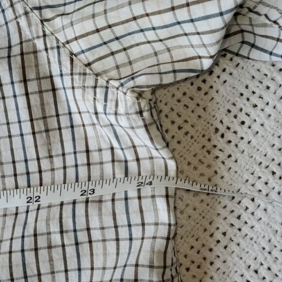 Prana Accented Colored Stitch Striped SS Casual Button Down Sz XL Shirt - Picture 5 of 9